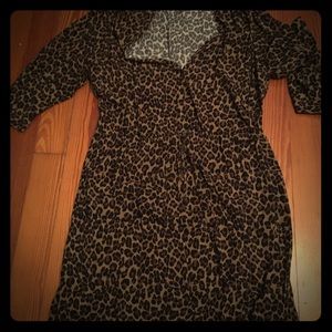 Leopard Print Plus Size Dress